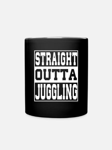 Jonglieren Spruch lustig - Tasse einfarbig - Schwarz