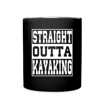 Kayak disant drôle - Mug uni - noir - Devant