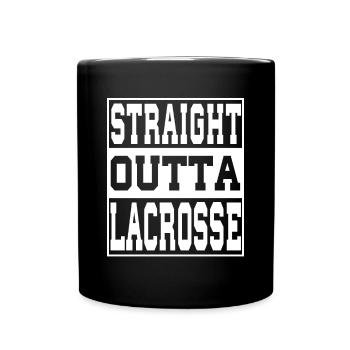 Lacrosse saying funny - Full Colour Mug - black - Front