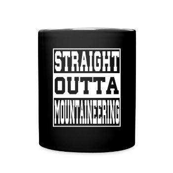 Bergsteigen Spruch lustig - Tasse einfarbig - Schwarz - Vorne