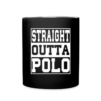 Polo Spruch lustig - Tasse einfarbig - Schwarz - Vorne