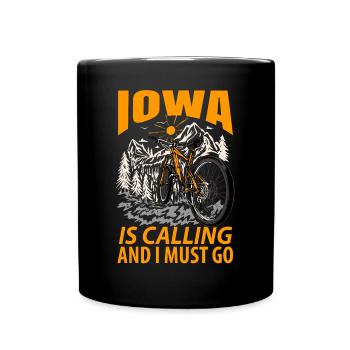 Travel Iowa Gift - Full Colour Mug - black - Front