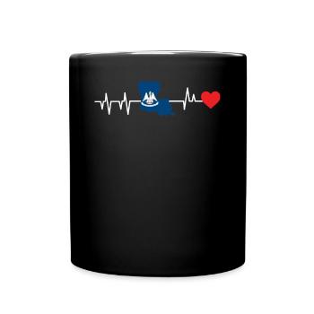 Cadeau de battement de cœur de Louisiane - Mug uni - noir - Devant