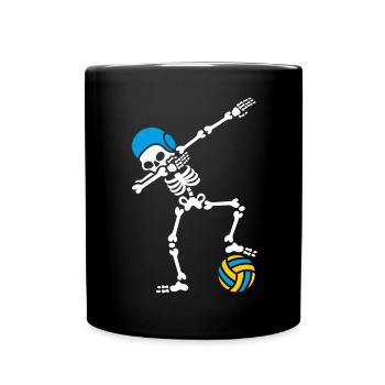 Dab dabbing Skelett Wasserball waterpolo Halloween - Tasse einfarbig - Schwarz - Vorne
