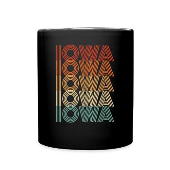 Iowa hometown gift - Full Colour Mug - black - Front