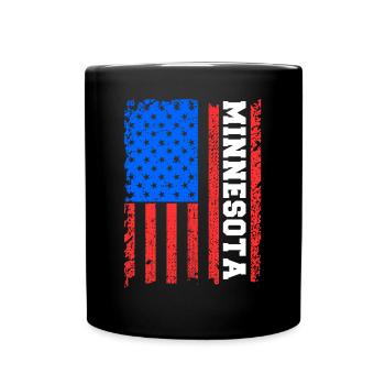 Cadeau du drapeau du Minnesota Usa - Mug uni - noir - Devant