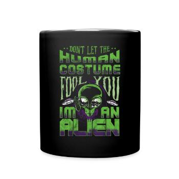Alien Tshirt OVNI Alien Enfants Mars Messieurs - Mug uni - noir - Devant