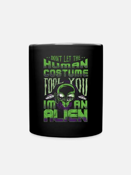 Alien Tshirt Ufo Außerirdische Kinder Mars Herren - Tasse einfarbig - Schwarz
