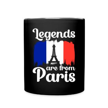 Frankreich - Tasse einfarbig - Schwarz - Vorne