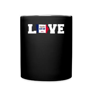 Dear Iowa gift - Full Colour Mug - black - Front