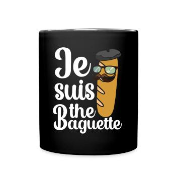 Frankreich - Tasse einfarbig - Schwarz - Vorne