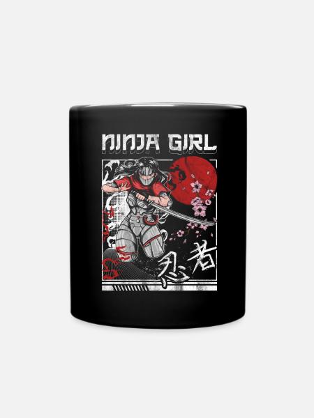 Ninja Gift Karate Ninjutsu Judo Samurai Japan - Full Colour Mug - black