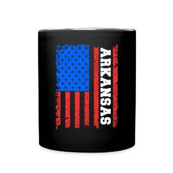 Cadeau drapeau Arkansas Usa - Mug uni - noir - Devant