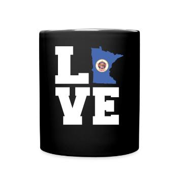 Fier cadeau du drapeau du Minnesota - Mug uni - noir - Devant