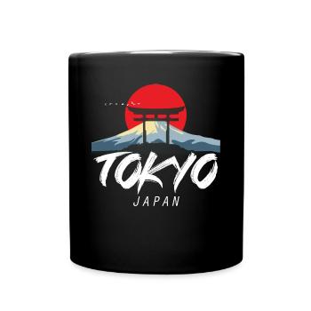 Tokyo Berge Japan Tourist Asien Japanisch - Tasse einfarbig - Schwarz - Vorne
