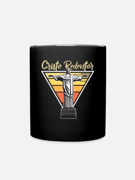 Cristo Redentor Brésil Rio Statue du Christ Rédempteur - Mug uni - noir