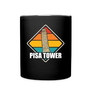 Pise Tour Italie Toscane Rétro Florence - Mug uni - noir - Devant