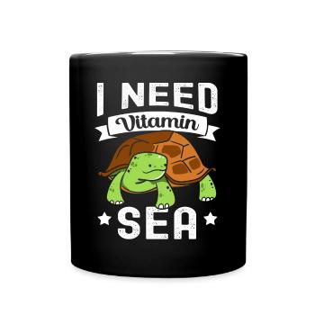 Turtle - Full Colour Mug - black - Front