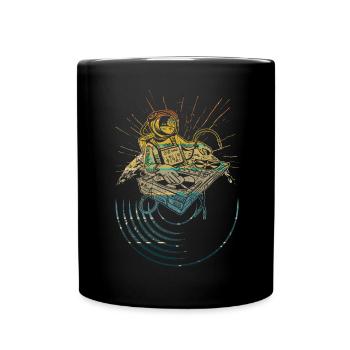 DJ Tshirt pour Party Disc Jockey Rave Techno Mixer - Mug uni - noir - Devant