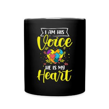Autismus Geschenk Autist Asperger ADHS Autism - Tasse einfarbig - Schwarz - Vorne