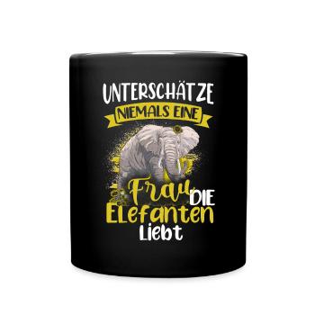 Elephant Elephant Elephant Proboscis Zoo Circus - Full Colour Mug - black - Front