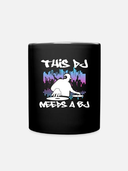 DJ Gift Musique Disc Jockey Disco Techno Rave - Mug uni - noir