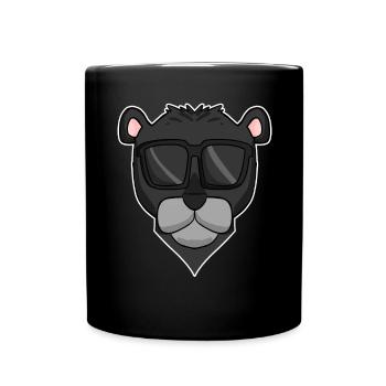 Black panther with sunglasses - Full Colour Mug - black - Front