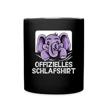 Elefant Tshirt für Elefanten Elephant Kinder Zoo - Tasse einfarbig - Schwarz - Vorne