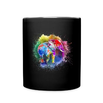 Elephant Gift For Proboscis Africa Wilderness Zoo - Full Colour Mug - black - Front