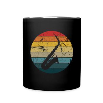 Jazz Cadeau Saxophone Instrument de Musique Musique à Vent - Mug uni - noir - Devant
