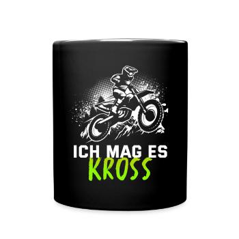 Motocross Tshirt For Men Women Enduro Supermoto - Full Colour Mug - black - Front