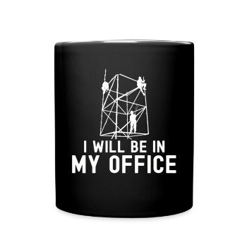 Gerüstbauer Tshirt - Tasse einfarbig - Schwarz - Vorne