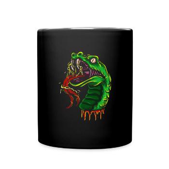 Snake Gift Animal Reptile Cobra Python Boa - Full Colour Mug - black - Front