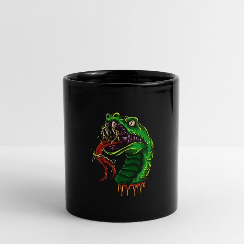Schlange Geschenk Tier Reptil Cobra Python Boa Tasse einfarbig