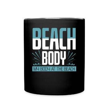 Body At The Beach - Full Colour Mug - black - Front