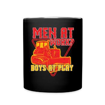 At Doing Work Boys At Play - Full Colour Mug - black - Front