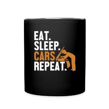 Eat Sleep Cars Repeat Mécanicien automobile - Mug uni - noir - Devant