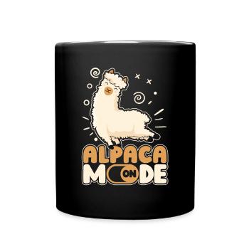 Alpaca Mode On Lama Pako Huacaya Éleveur - Mug uni - noir - Devant