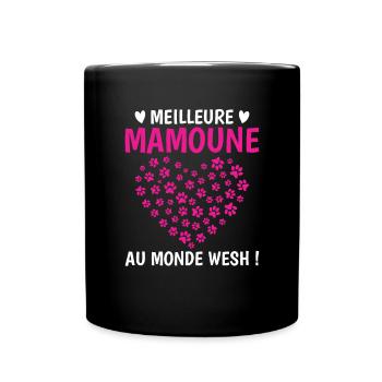 Meilleure mamoune monde chats chiens pattes maman - Mug uni - noir - Devant