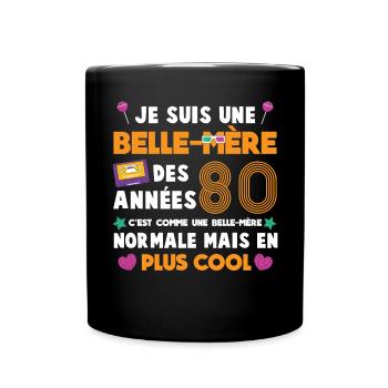 belle mère rétro années 80 lunettes cassettes mama - Mug uni - noir - Devant