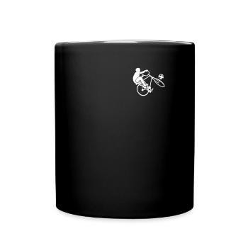 Radball Radballspieler Radballrad Radball - Tasse einfarbig - Schwarz - Vorne