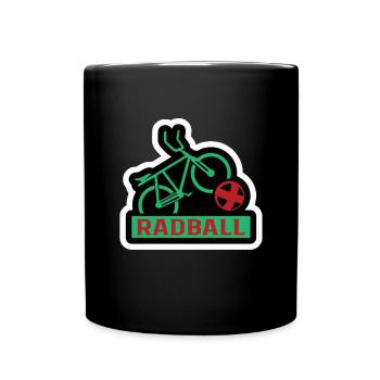 Radball Radballspieler Radballrad Radball - Tasse einfarbig - Schwarz - Vorne