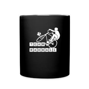 Radball Radballspieler Radballrad Radball - Tasse einfarbig - Schwarz - Vorne