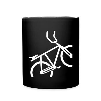 Radball Radballspieler Radballrad Radball - Tasse einfarbig - Schwarz - Vorne