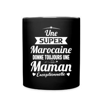Marocaine future maman fête des mères cadeau drôle - Mug uni - noir - Devant