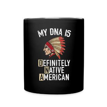 Definitiv Native American USA Indigenes Amerika - Tasse einfarbig - Schwarz - Vorne