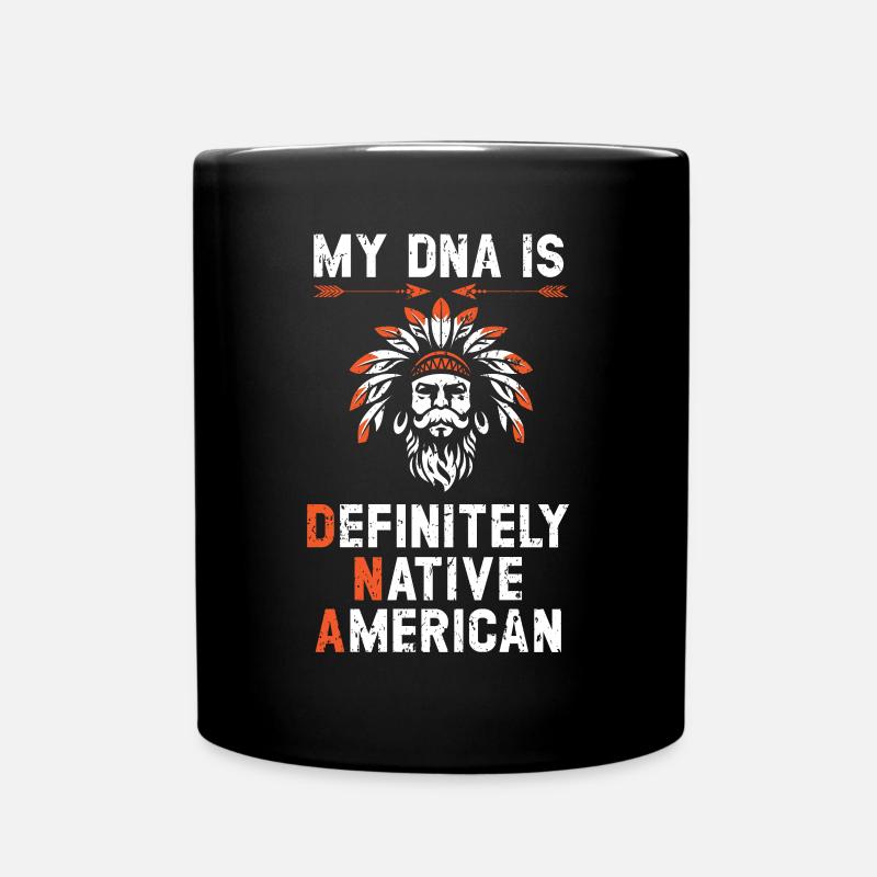 Definitiv Native American USA Indigenes Amerika - Tasse einfarbig - Schwarz