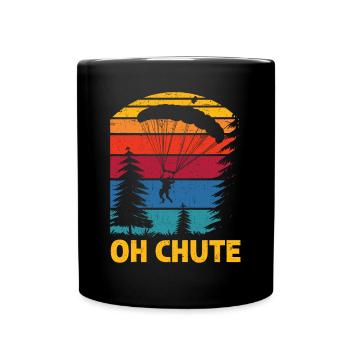 Oh Chute Parachutisme Parachutisme Parachutiste Parachutiste - Mug uni - noir - Devant
