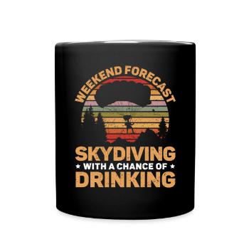 Parachutisme avec une chance de boire de l’alcool - Mug uni - noir - Devant