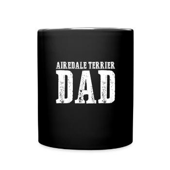 Airedale Terrier Dad - Tasse einfarbig - Schwarz - Vorne
